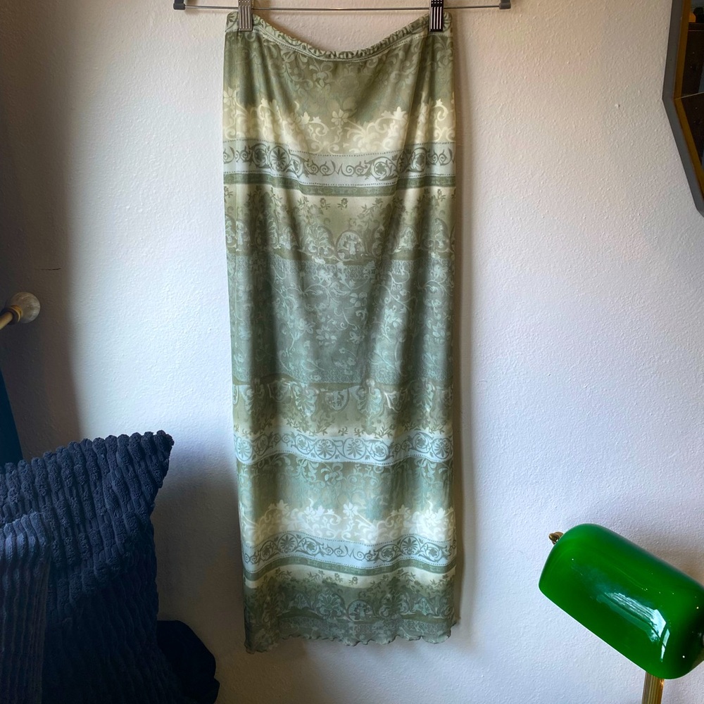 Vintage Fashion Bug Green Maxi skirt